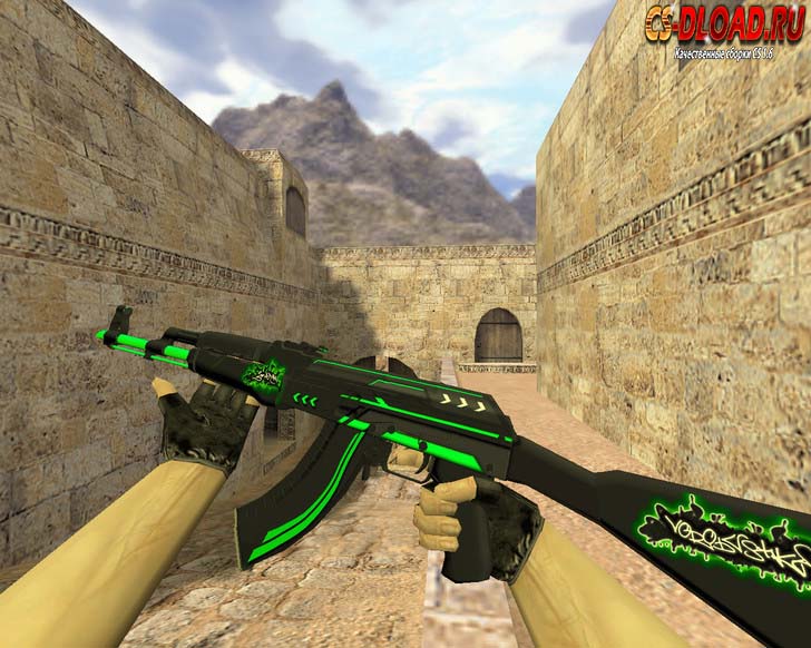 Модель «АК-47 Зеленая линия» для CS 1.6